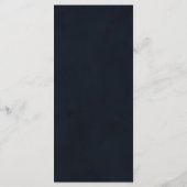 Elegant Simple Winter Floral Calligraphy Dinner Menu (Achterkant)