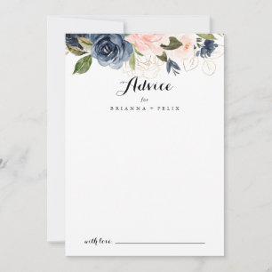 Elegant Simple Winter Floral Calligraphy Wedding Advieskaart