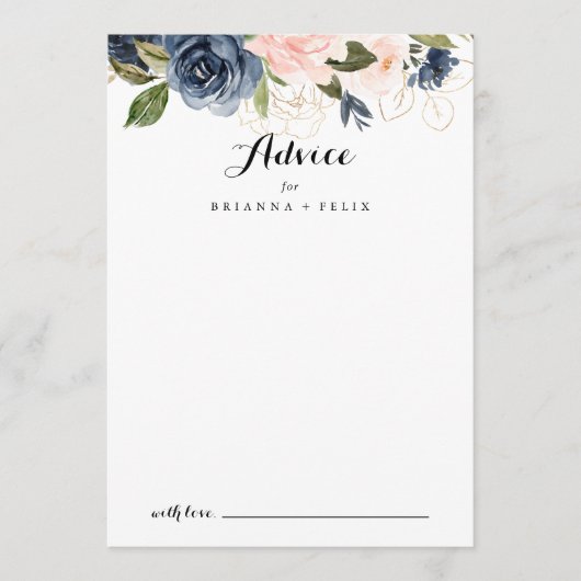 Elegant Simple Winter Floral Calligraphy Wedding Advieskaart (Voorkant)