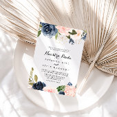 Elegant Simple Winter Floral Nuestra Boda Wedding Kaart