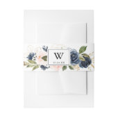 Elegant Simple Winter Floral Wedding Invitation Uitnodigingen Wikkel (Voorkant Voorbeeld)