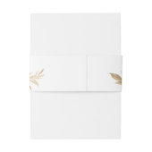Elegant Simple Winter Floral Wedding Invitation Uitnodigingen Wikkel (Achterkant Voorbeeld)
