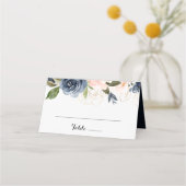 Elegant Simple Winter Floral Wedding Place Card Plaatskaartje (Voorkant)
