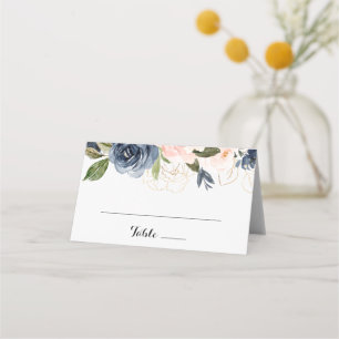 Elegant Simple Winter Floral Wedding Place Card Plaatskaartje