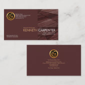 Elegant Simple Wood Timber Flooring Carpenter Visitekaartje (Voorkant / Achterkant)