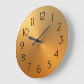 Elegant Sinaasappel aan Gold Ombre gradiënt Grote Klok (Hoek)