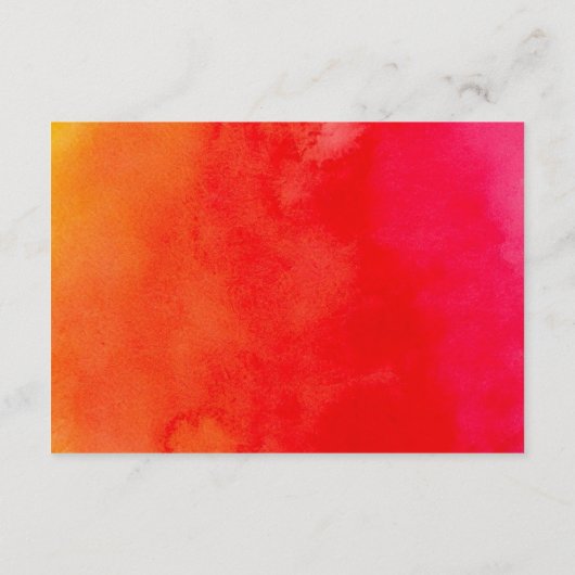 Elegant Sinaasappel Bloemen Bougainville bruiloft  Informatiekaartje (Achterkant)