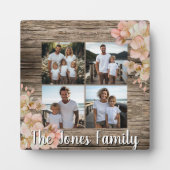 Elegant sinaasappel bloemen gepersonaliseerde vier fotoplaat (Voorkant)