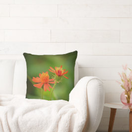 Elegant Sinaasappel Bloemen Sierkussen