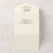 Elegant Sinaasappel Bloemen Vrijgezellenfeest & Re All In One Uitnodiging (Buitenkant)