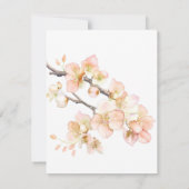 Elegant Sinaasappel bloesems elegant script Save The Date (Achterkant)