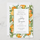 Elegant Sinaasappel Blossom Foliage Vrijgezellenfe Kaart (Voorkant)