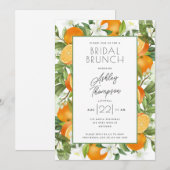 Elegant Sinaasappel Blossom Foliage Vrijgezellenfe Kaart (Voorkant / Achterkant)