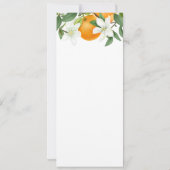 Elegant Sinaasappel Blossom Foliage Vrijgezellenfe Kaart (Achterkant)