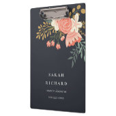 Elegant Sinaasappel Blush Black Green Ambrosia Flo Klembord (Links)