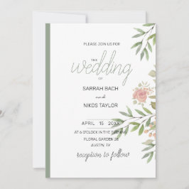 Elegant Sinaasappel Blush Rozen Waterverf Kaart