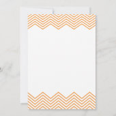 Elegant Sinaasappel Chevron Graduation Party Invit Kaart (Achterkant)