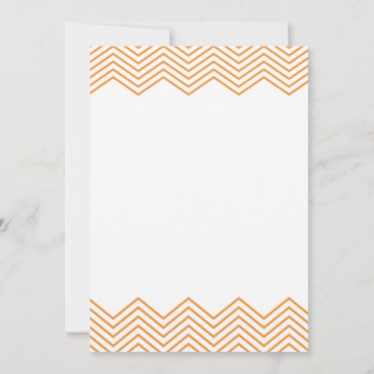 Elegant Sinaasappel Chevron Graduation Party Invit Kaart (Achterkant)