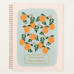 Elegant Sinaasappel Citrus Planner<br><div class="desc">Elegant gepersonaliseerde Citrus Oranje ongedateerde planner.</div>