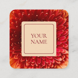 Elegant Sinaasappel & Crème Floral Visitekaartje