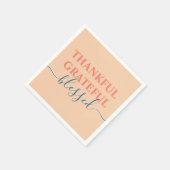 Elegant sinaasappel dankbaar bedankt gezegend servet (Hoek)