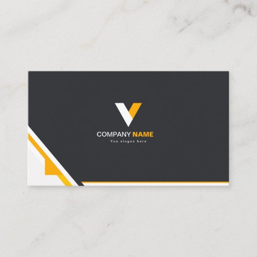 Elegant Sinaasappel Elegant Visitekaartje (Voorkant)