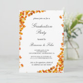 Elegant Sinaasappel en Geel Bloemen Graduation Par Kaart (Staand voorkant)