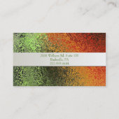 Elegant Sinaasappel en Green Foil look Visitekaart Visitekaartje (Achterkant)