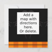 Elegant Sinaasappel en Hallow's Eve Gathering Kaart (Achterkant)