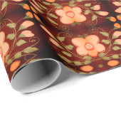 Elegant Sinaasappel en peach Cadeaupapier (Rol Hoek)