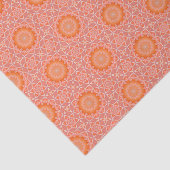 Elegant Sinaasappel en roze modern geometrisch pat Tissuepapier (Detail)