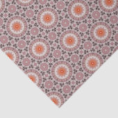 Elegant Sinaasappel en roze modern geometrisch pat Tissuepapier (Detail)