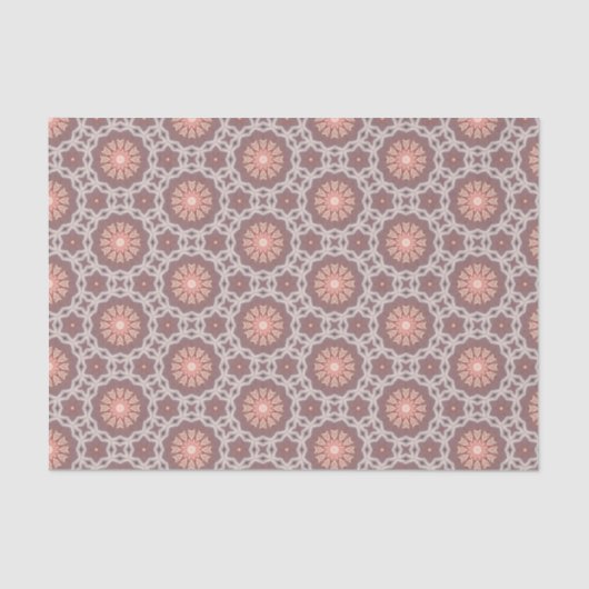 Elegant Sinaasappel en Taupe Modern Geometrisch Pa Tissuepapier (Voorkant)