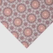 Elegant Sinaasappel en Taupe Modern Geometrisch Pa Tissuepapier (Detail)