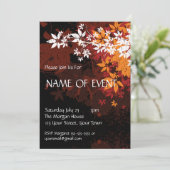 Elegant Sinaasappel en White Foilage Kaart (Staand voorkant)