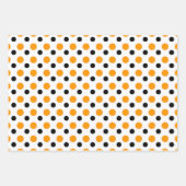 Elegant Sinaasappel en zwarte stippen Inpakpapier Vel (Voorkant 2)