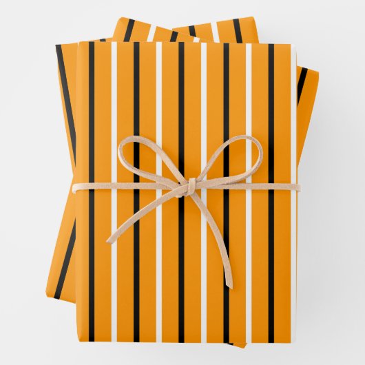 Elegant Sinaasappel gestreepte wikkeling Inpakpapier Vel (In situ)