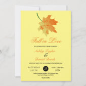 Elegant Sinaasappel herfst bladeren geel bloemenbr Kaart (Voorkant)