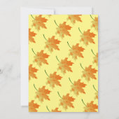 Elegant Sinaasappel herfst bladeren geel bloemenbr Kaart (Achterkant)