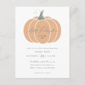 Elegant Sinaasappel Kleine Pompoen Herfst Baby sho Briefkaart (Voorkant)