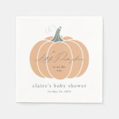 Elegant Sinaasappel Kleine Pompoen Herfst Baby sho Servet (Voorkant)