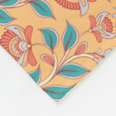 Elegant Sinaasappel, koraal en Blauwgroen blauwe b Fleece Deken (Hoek)