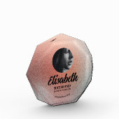 Elegant Sinaasappel Licht blauw Fotoblok Sjabloon (Links)