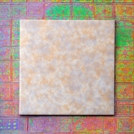 Elegant Sinaasappel & Paarse Waterverf Marmer Mode Tegeltje