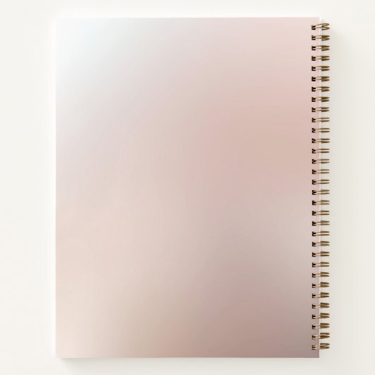 Elegant Sinaasappel Perzik Bloem Notebook Notitieboek (Achterkant)