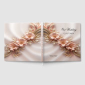 Elegant Sinaasappel Perzik Bloemen Gastboek Gastenboek (Volledig)