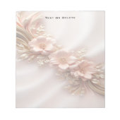 Elegant Sinaasappel Perzik Floral Notitieblok (Voorkant)