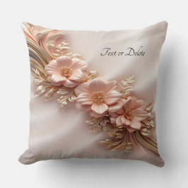 Elegant Sinaasappel Perzik Floral Sierkussen