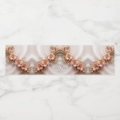 Elegant Sinaasappel Perzik Floral Water Bottle Lab Waterfles Etiket (Enkel label)