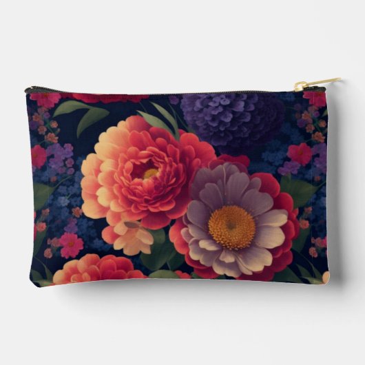 Elegant sinaasappel rood bloemenromantisch monogra etui (Achterkant)